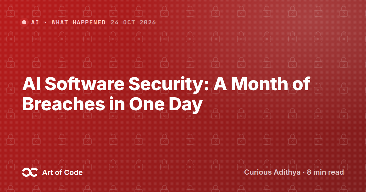 AI Software Security: A Month of Breaches in One Day