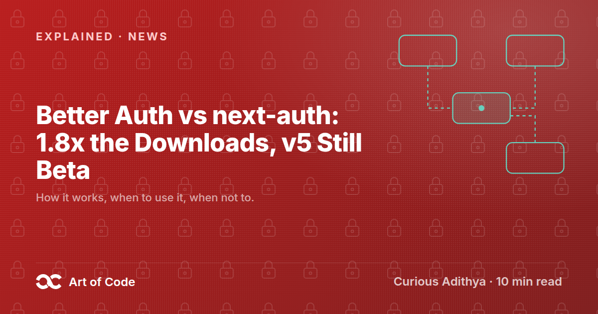 Better Auth vs next-auth: 1.8x the Downloads, v5 Still Beta
