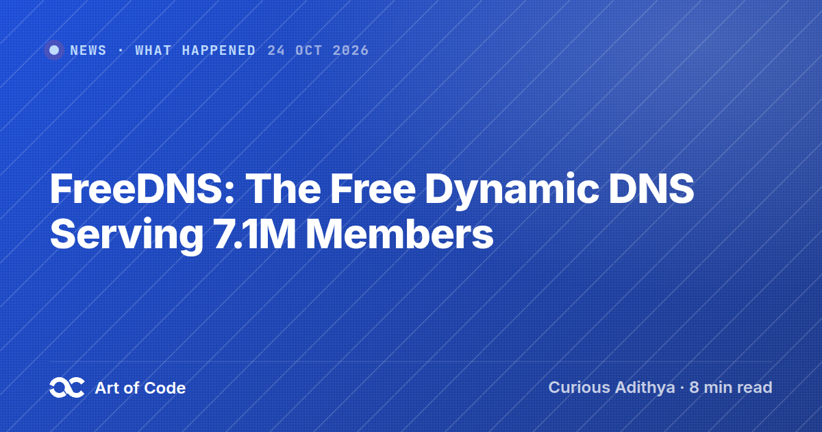 FreeDNS: The Free Dynamic DNS Serving 7.1M Members