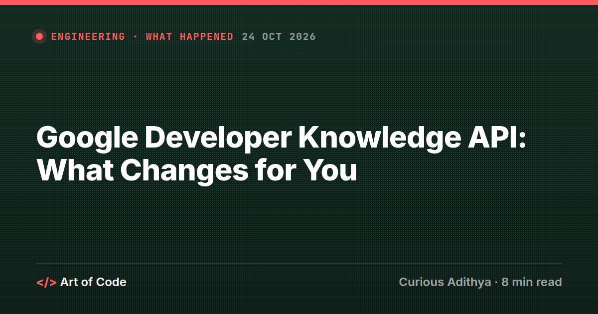 Google Developer Knowledge API: What Changes for You