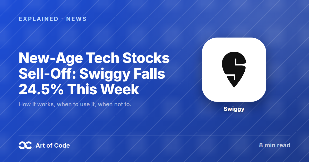 New-Age Tech Stocks Sell-Off: Swiggy Falls 24.5% This Week