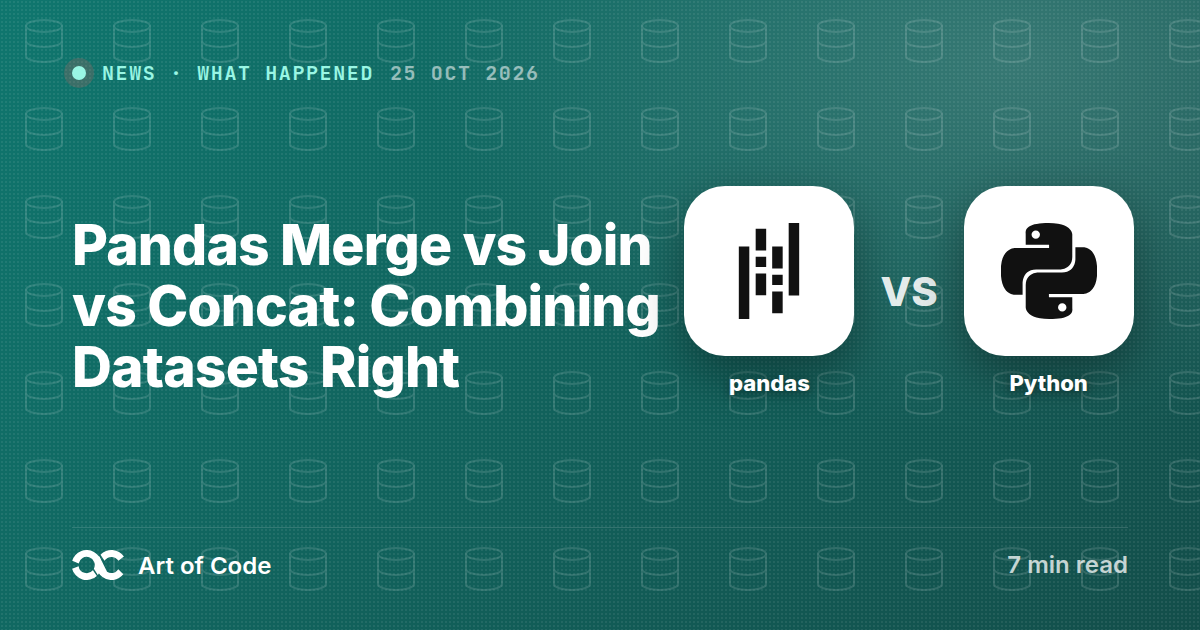 Pandas Merge vs Join vs Concat: Combining Datasets Right