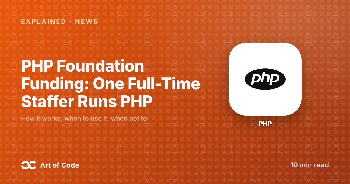 PHP Foundation Funding: One Full-Time Staffer Runs PHP
