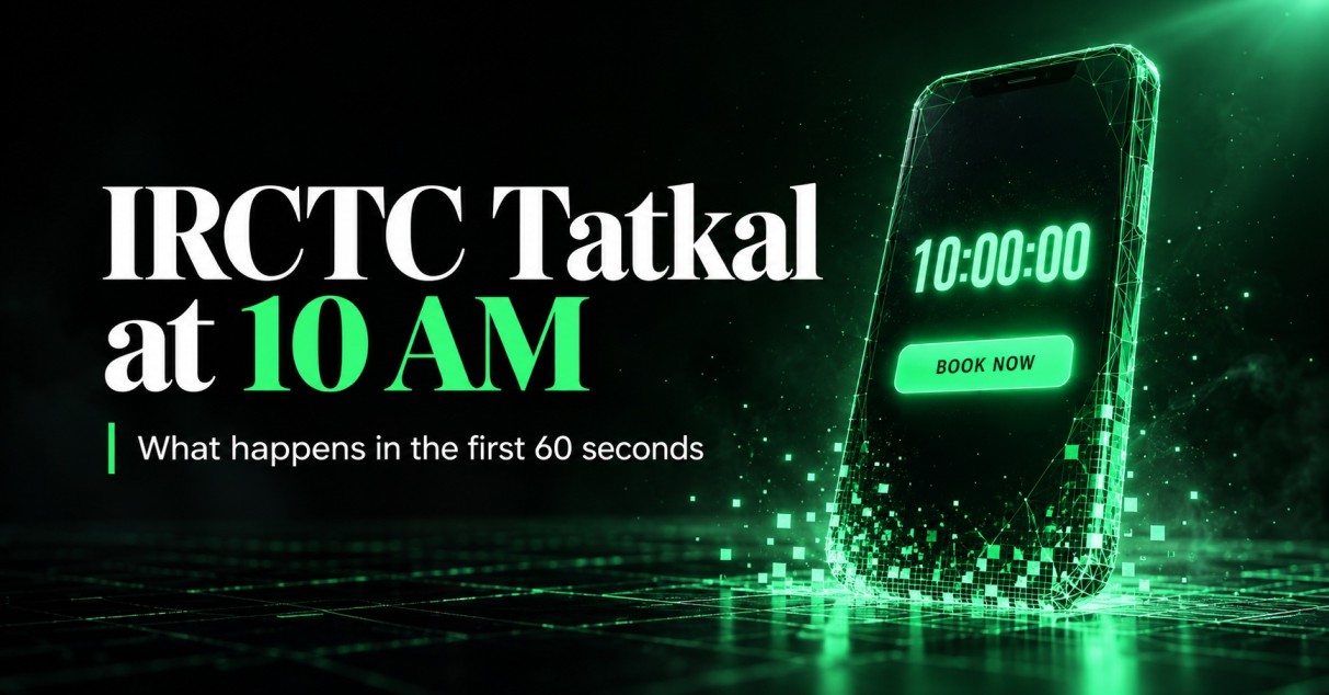 IRCTC Tatkal at 10 AM: What Happens in the First 60 Seconds