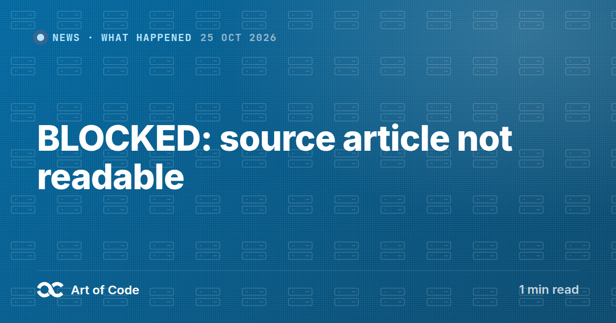 BLOCKED: source article not readable